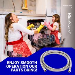 [Lifetime Warranty] Dishwasher Installation Kit, 6-Feet Supply Line with 3/8" x 3/8" Compression, 6-Feet 3-Prong Power Cord, Elbow Connectors & Adapters thumbnail 7