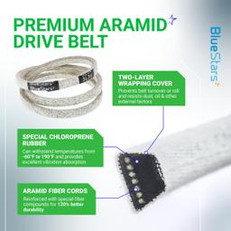 [Lifetime Warranty] 954-04260 Drive Belt 3/8'' x 34'' for MTD Craftsman Cub Cadet Troy-Bilt Snowblower 21" Walk-Behind Lawn Mower thumbnail 4