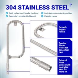 [Lifetime Warranty] 80477 Regulator 69957 Burner Tube for Weber Q Grill â€“ Gas Valve Regulator & 17in Burner Replacement Kit - CSA Certified thumbnail 4