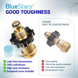 [Lifetime Warranty] [100% Solid Brass] Propane Tank Adapter Converts POL to QCC1 Universal Fit 5-100 lb LP Propane Tank for RV Camper Gas Grill Camping Stove Heater - Old to New Connection Type thumbnail 7