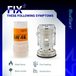 [Lifetime Warranty] Heater Wick AW4E Pack of 2 - Compatible with Sengoku HMN-110 KeroHeat CTN-110 Heatmate HMN-110 Mega Heat MGN-110 (#4308953) - Replacement American Wick #4E thumbnail 4