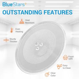 [Lifetime Warranty] 12.75" / 32.5cm Microwave Glass Plate - Compatible with GE LG Kenmore Sears Microwave Glass Tray - Replace WB49X10129 1B71961F WB49X10067 507049 WB49X10074 3390W1A027A thumbnail 5