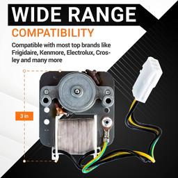 [Lifetime Warranty] 297309000 297250000 Refrigerator Evaporator Fan Motor with Wire Harness - Compatible with Frigidaire Electrolux Crosley Kenmore - Replaces 216914200 216934100 297309000 5304442624 thumbnail 2