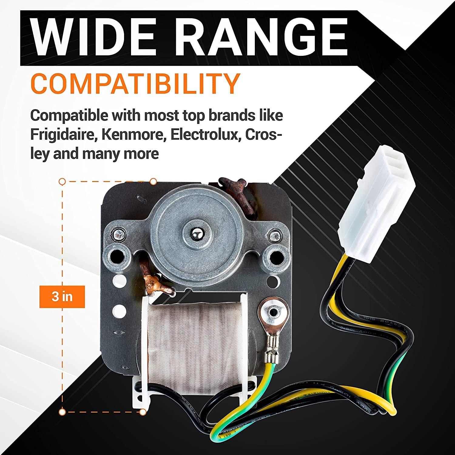 [Lifetime Warranty] 297309000 297250000 Refrigerator Evaporator Fan Motor with Wire Harness - Compatible with Frigidaire Electrolux Crosley Kenmore - Replaces 216914200 216934100 297309000 5304442624 image 2