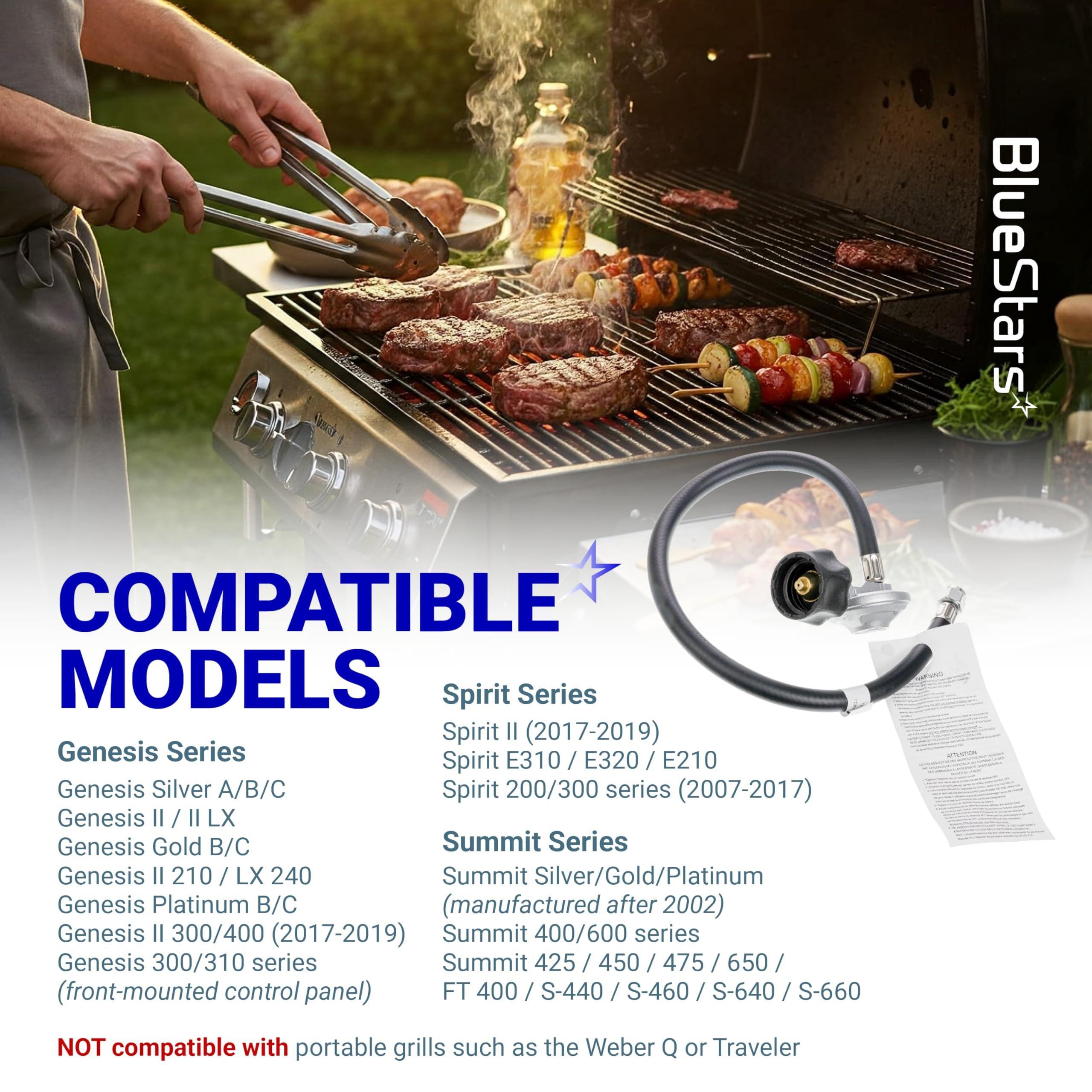 [Lifetime Warranty] [CSA Certified] 25IN for Weber Hose and Regulator Kit, for Weber Genesis/Spirit/Spirit II 2017-2019/ Summit Silver/Gold Series, Grill Regulator Replacement Parts for 7627 67069 69891 image 2