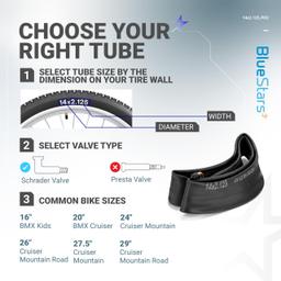 [Lifetime Warranty] 14x2.125 Bike Inner Tubes - Pack of 2 thumbnail 6