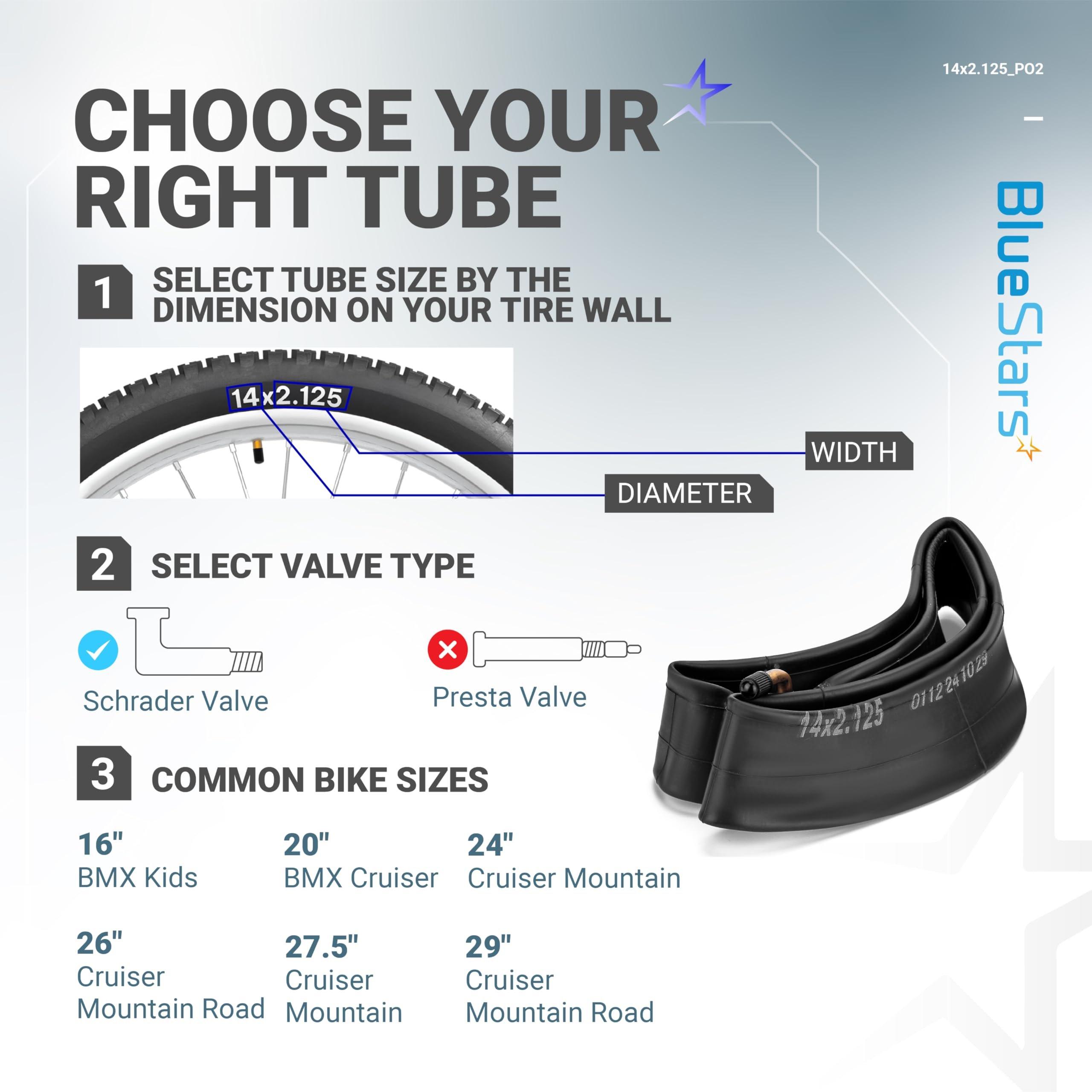 [Lifetime Warranty] 14x2.125 Bike Inner Tubes - Pack of 2 image 6