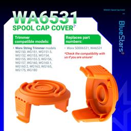 [Lifetime Warranty] WA6531 GT Trimmer Spool Cap Covers - Pack of 4 thumbnail 3