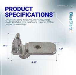 [Lifetime Warranty] MEF62782201 Clothes Dryer Door Hinge - Compatible with LG Kenmore Elite Dryer - Replaces PS11711929 AP5978786 3288328 EAP11711929 thumbnail 2