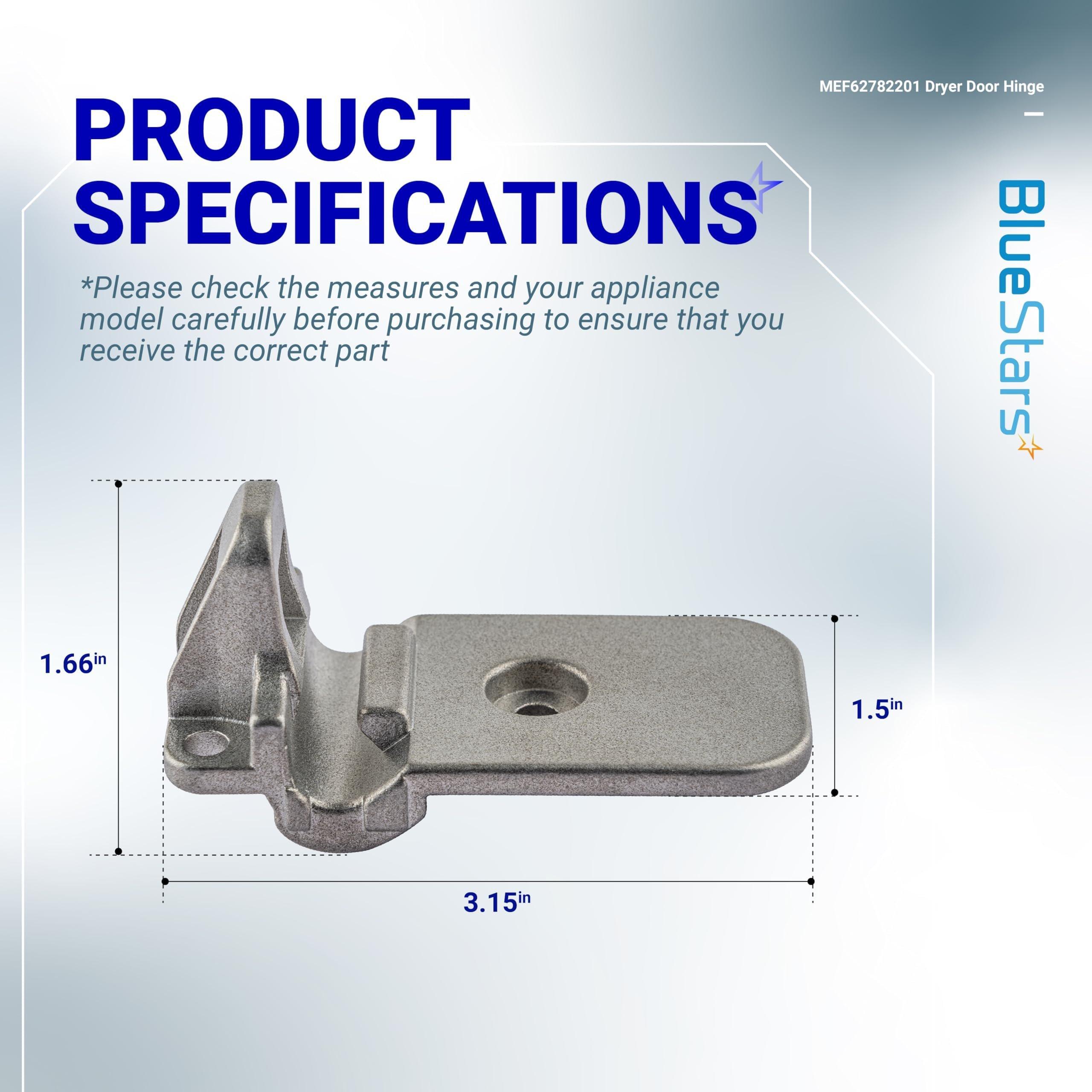 [Lifetime Warranty] MEF62782201 Clothes Dryer Door Hinge - Compatible with LG Kenmore Elite Dryer - Replaces PS11711929 AP5978786 3288328 EAP11711929 image 2