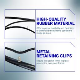 [Lifetime Warranty] W10535778 Range Oven Door Seal Gasket - Compatible with Whirlpool Maytag Amana and Ikea - Rubber Door Seal replaces AP6022735 WPW10535778 3449335 PS11756072 EAP1175607 thumbnail 3