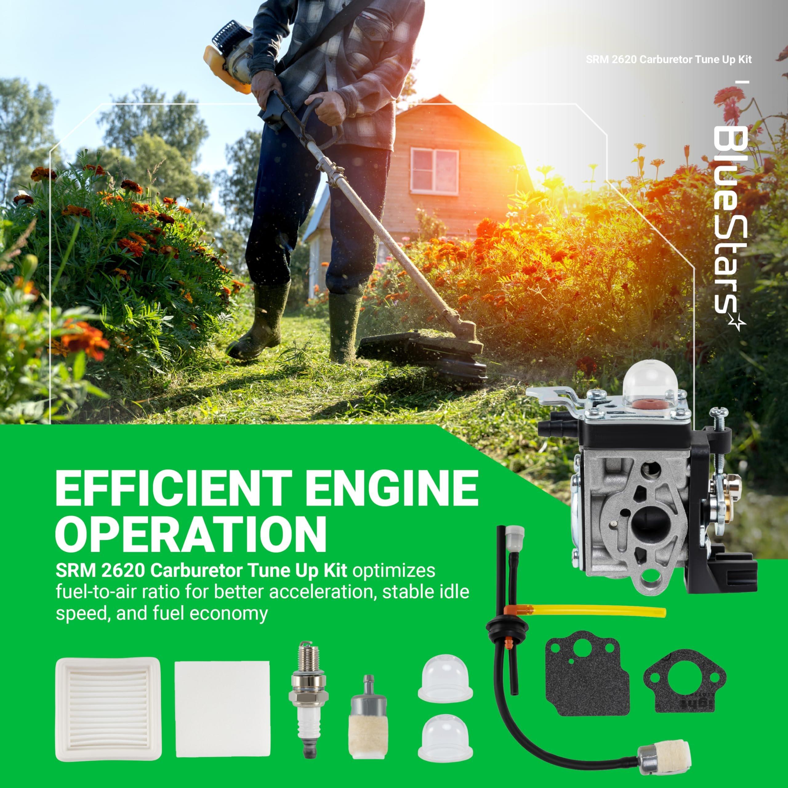 [Lifetime Warranty] SRM 2620 Carburetor - Compatible with Echo SRM-2620T SRM-2620Trimmer A021004601 26X Shindaiwa T262X image 1