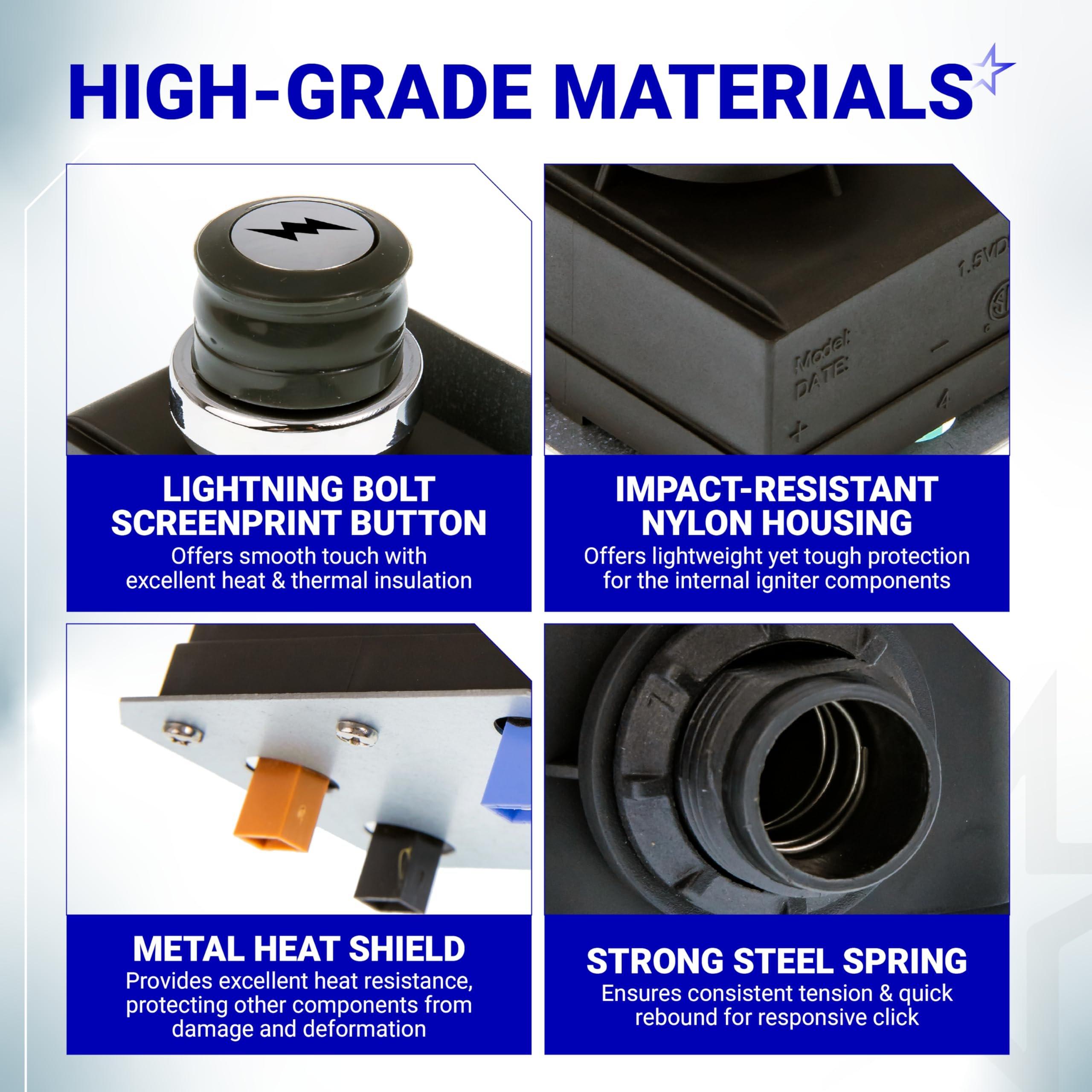 [Lifetime Warranty] 1836-13 7628 7629 Igniter Kit for Weber Genesis Grill Parts 300 Series with Front Mounted Control Panel (2011-Newer) E330 S330 Electronic Igniter, 4-Outlet Ignition Kit, Fit Weber 65946 image 3