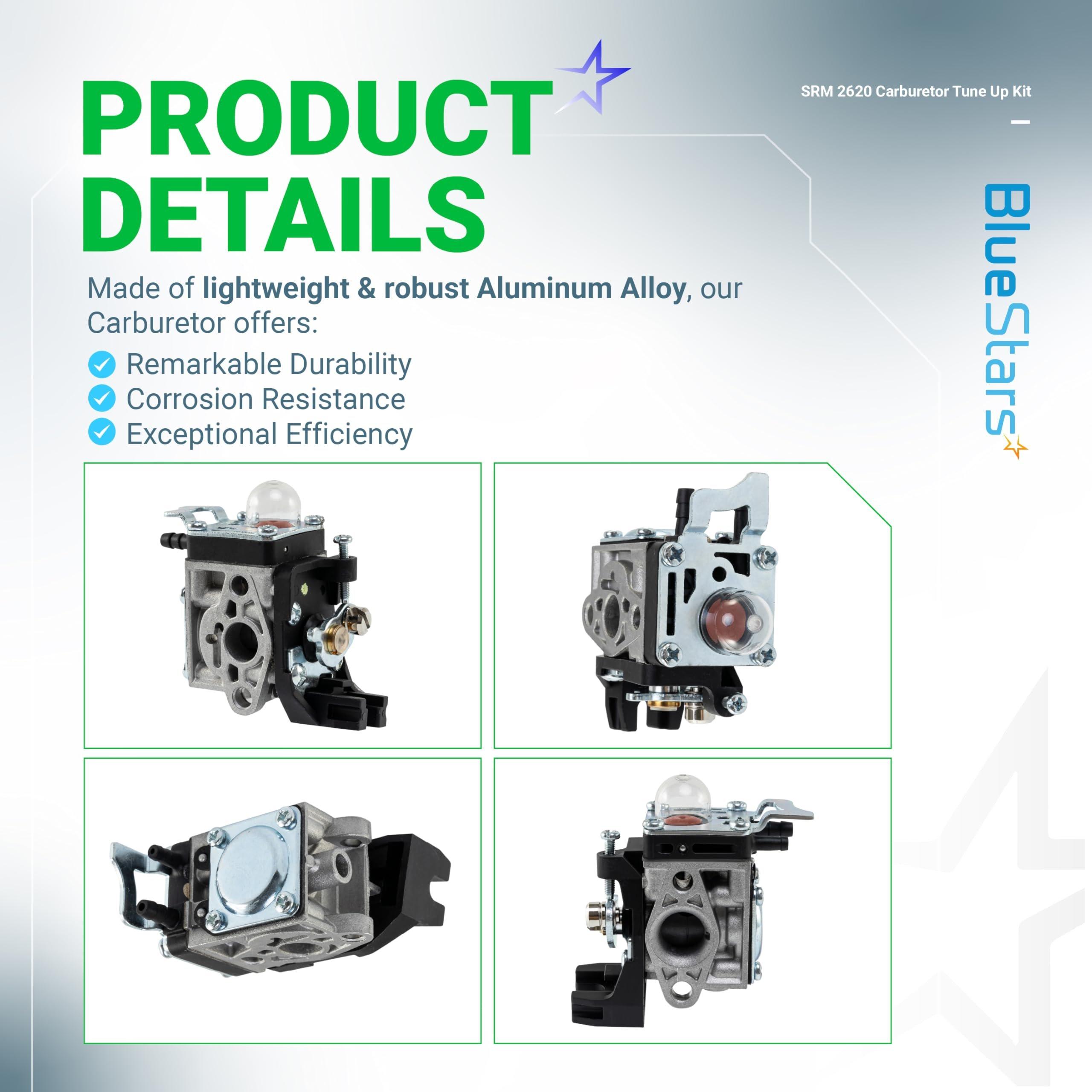 [Lifetime Warranty] SRM 2620 Carburetor - Compatible with Echo SRM-2620T SRM-2620Trimmer A021004601 26X Shindaiwa T262X image 6