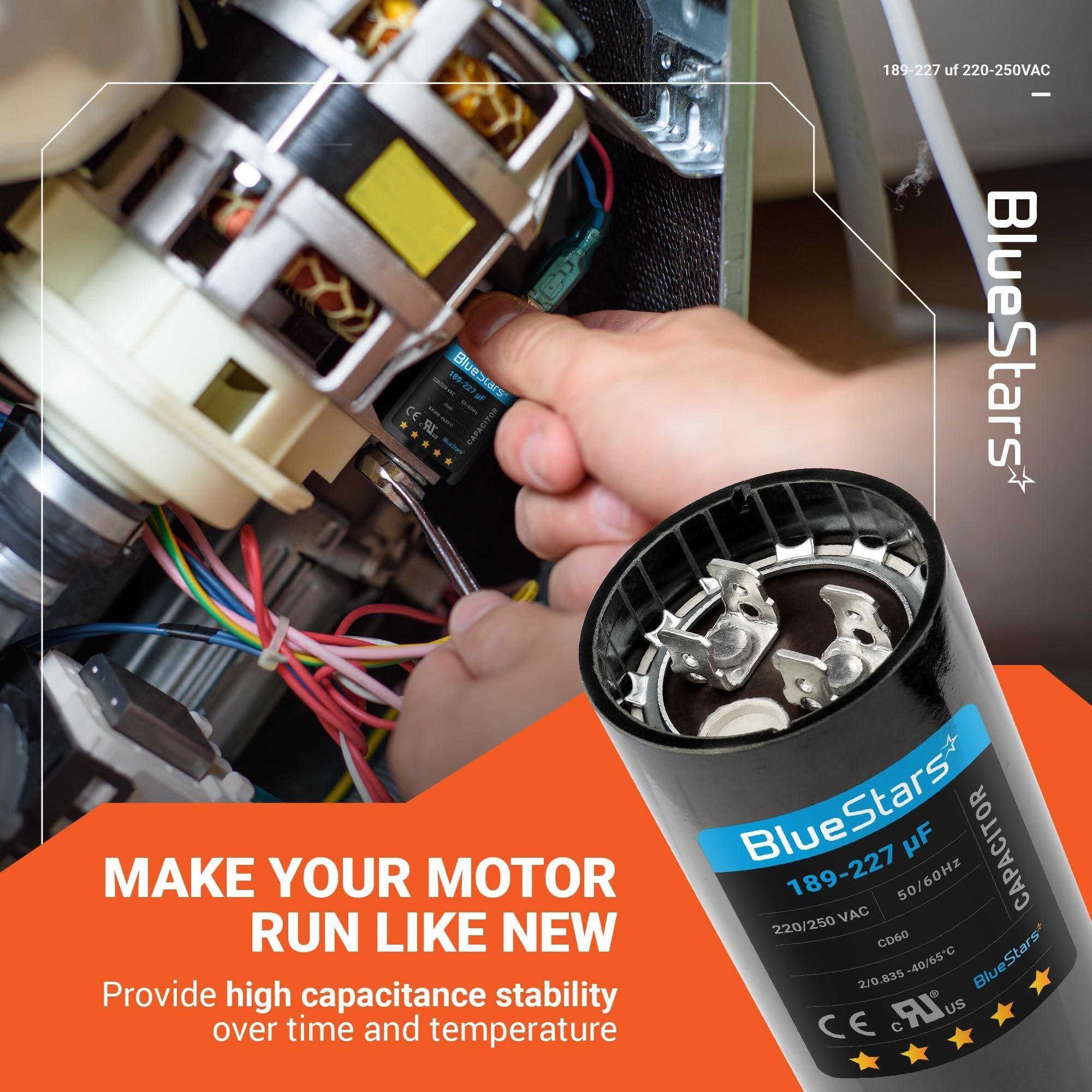 [Lifetime Warranty] 189-227 uF MFD 220-250 VAC Round Start Capacitor 50/60 Hz - Fits OEM Single Phase Motor - Pack of 2 image 6