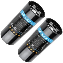 [Lifetime Warranty] 161-193 uF MFD 220-250 VAC 50/60 Hz Round Start Capacitor - Universal Fits Air Conditioners - Pack of 2 thumbnail 0