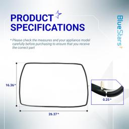 [Lifetime Warranty] W10535778 Range Oven Door Seal Gasket - Compatible with Whirlpool Maytag Amana and Ikea - Rubber Door Seal replaces AP6022735 WPW10535778 3449335 PS11756072 EAP1175607 thumbnail 2