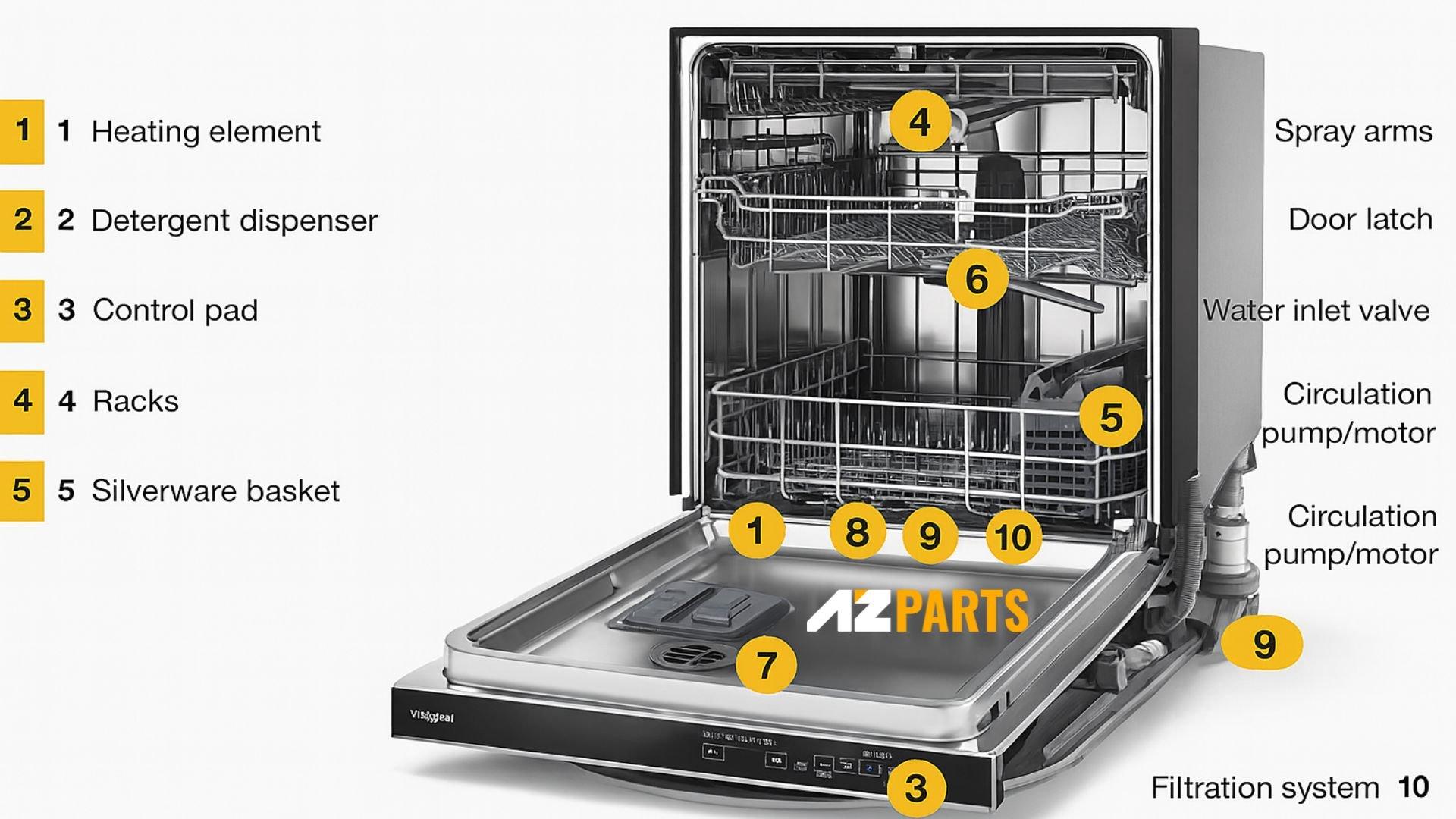 Parts of Dishwasher: A Quick and Easy Guide