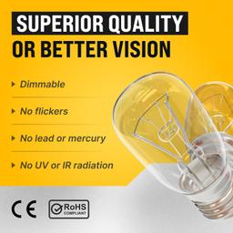 [Lifetime Warranty] 8206232A KEI 125V 40W Microwave Bulb E17 Base - Pack of 3 thumbnail 6