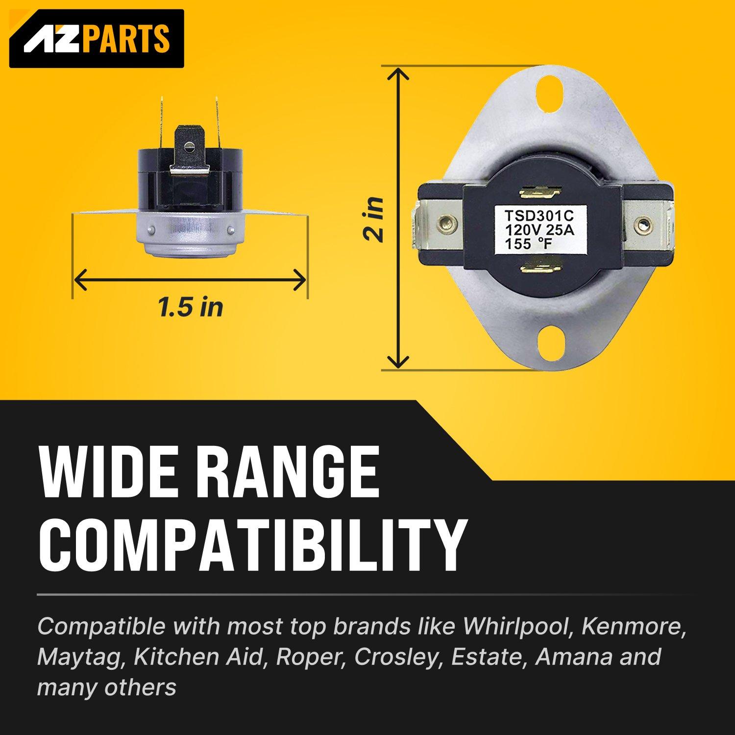 [Lifetime Warranty] WP3387134 3387134 Dryer Cycling Thermostat - Compatible with Whirlpool Kenmore Dryers - Replaces AP6008270 306910 3387135 3387139 ET187 PS11741405 image 3