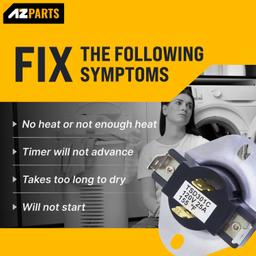 [Lifetime Warranty] WP3387134 3387134 Dryer Cycling Thermostat - Compatible with Whirlpool Kenmore Dryers - Replaces AP6008270 306910 3387135 3387139 ET187 PS11741405 thumbnail 4
