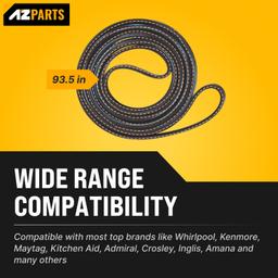 [Lifetime Warranty] 661570 3387610 Dryer Drum Belt - Compatible with Whirlpool Kenmore - Replaces AP5983729 661570V 3389728 3393999 PS11722115 WED94HEXW0 WED94HEXW1 thumbnail 4