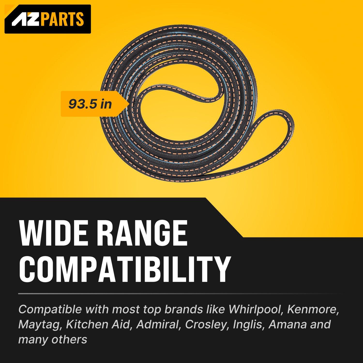 [Lifetime Warranty] 661570 3387610 Dryer Drum Belt - Compatible with Whirlpool Kenmore - Replaces AP5983729 661570V 3389728 3393999 PS11722115 WED94HEXW0 WED94HEXW1 image 4