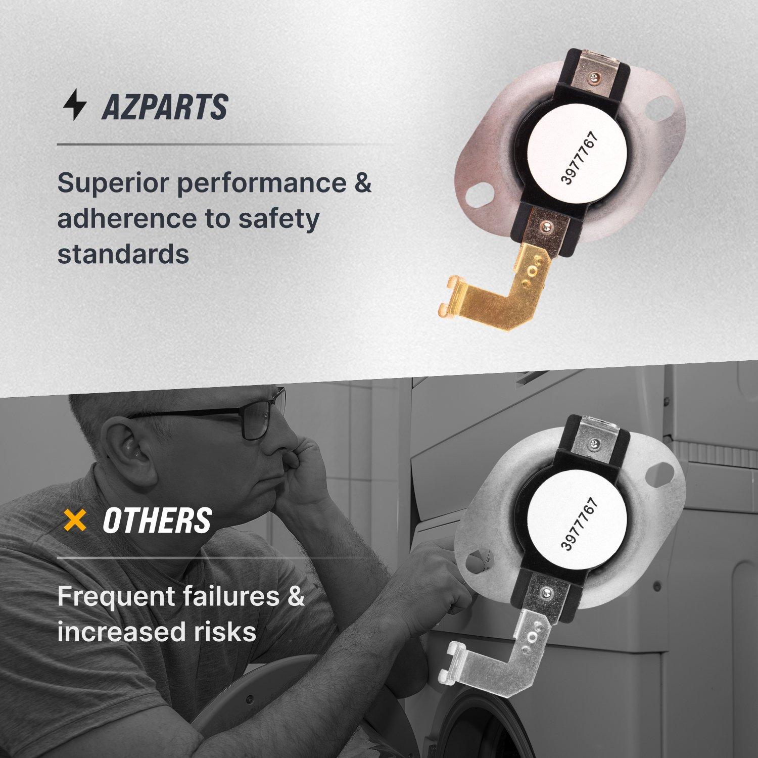 [Lifetime Warranty] 3977767 Dryer Thermostat Replacement - Compatible with Whirlpool & Kenmore Dryers - Replaces 3399693 WP3977767 WP3977767VP image 2