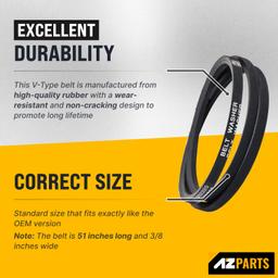 [Lifetime Warranty] 21352320 51-1/8" Washer Drive Belt Replacement - Compatible with Whirlpool & Maytag Washers - Replaces 21001478 WP21352320 PS11738882 AP6005822 35-2073 35-2320 thumbnail 3