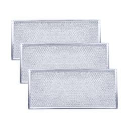 [Lifetime Warranty] W10208631A Microwave Grease Filter Replacement 5.78" x 12.91" Aluminum Mesh Screen Grease Filters - Compatible with Whirlpool GE Microwaves - Pack of 3 thumbnail 0