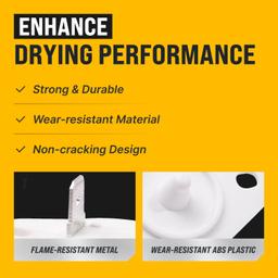 [Lifetime Warranty] 8577274 Dryer Thermistor Replacement - Compatible with Whirlpool Kenmore KitchenAid Dryers - Replaces 3976615 AP3919451 WP8577274 3390292 - Pack of 2 thumbnail 3
