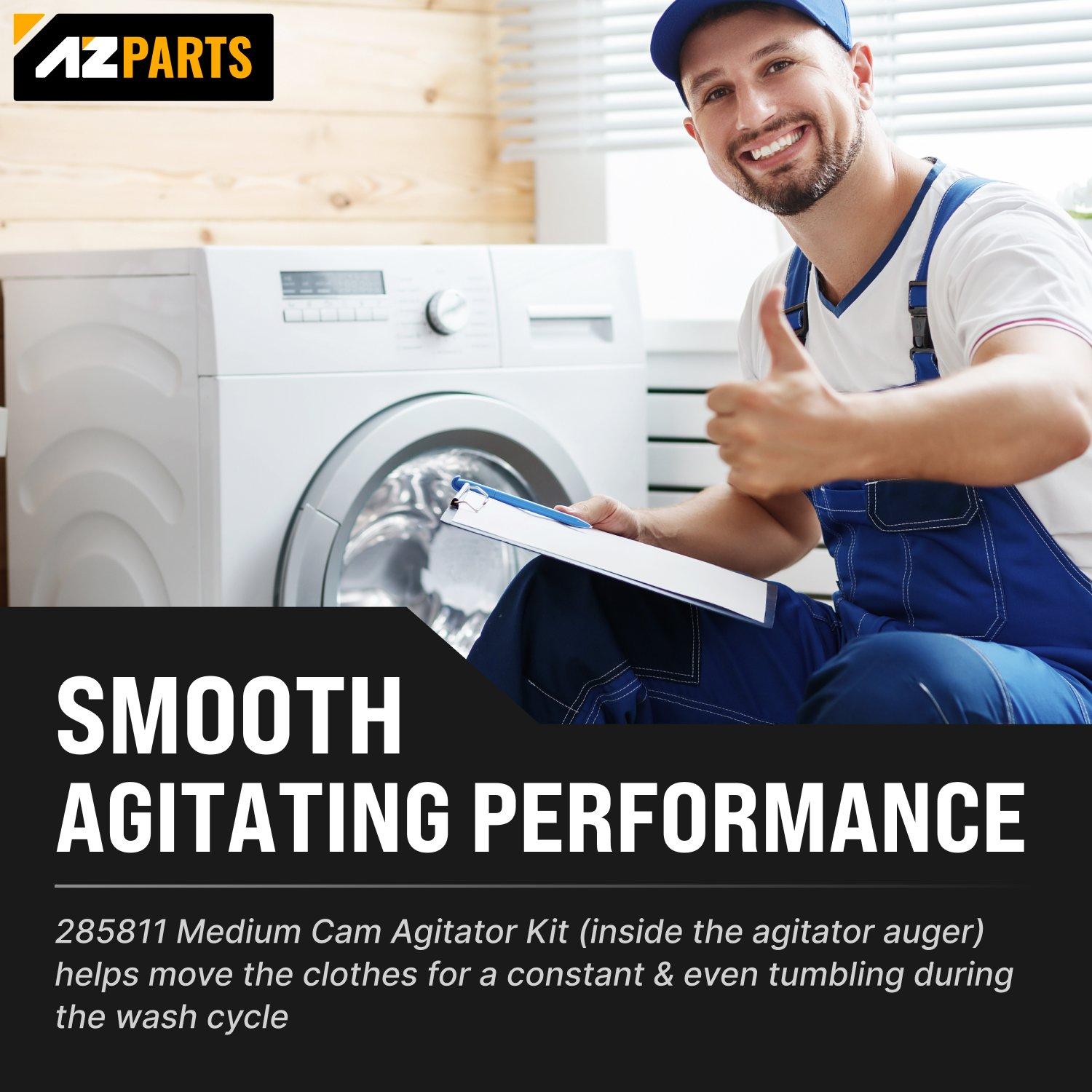 [Lifetime Warranty] 285811 Medium Cam Agitator Repair Kit - Compatible with Whirlpool, Kenmore Washers - Replaces AP3138838, 2744, 285746, 285811VP, 3347410, 3351001, 3363663, AH334650, EA334650 image 1