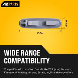 [Lifetime Warranty] 8565925 Dishwasher Upper Rack Slide Rail Stop Clip - Compatible with Whirlpool Kenmore KitchenAid Dishwashers - Replaces WP8565925 8524581 8270105 PS11746591 AP6013365 - Pack of 2 thumbnail 1