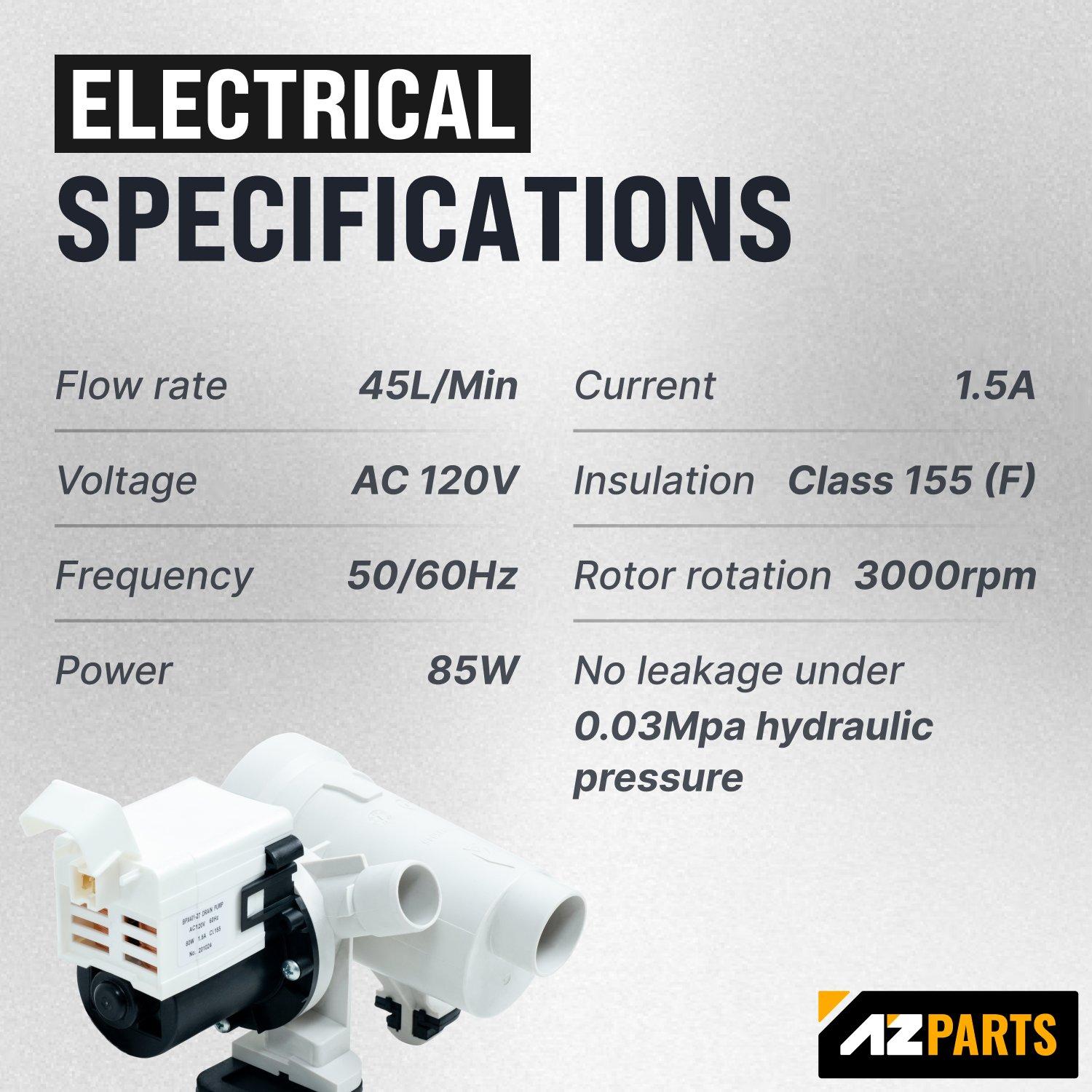 [Lifetime Warranty] WPW10730972 W10130913 Washer Drain Pump Assembly - For Whirlpool 9200 Duet Washer, Kenmore HE2 Plus, Maytag 2000 3000 4000 Series WFW8400TW02 WFW9200SQA10 - Replaces 8540024 W10117829 image 2