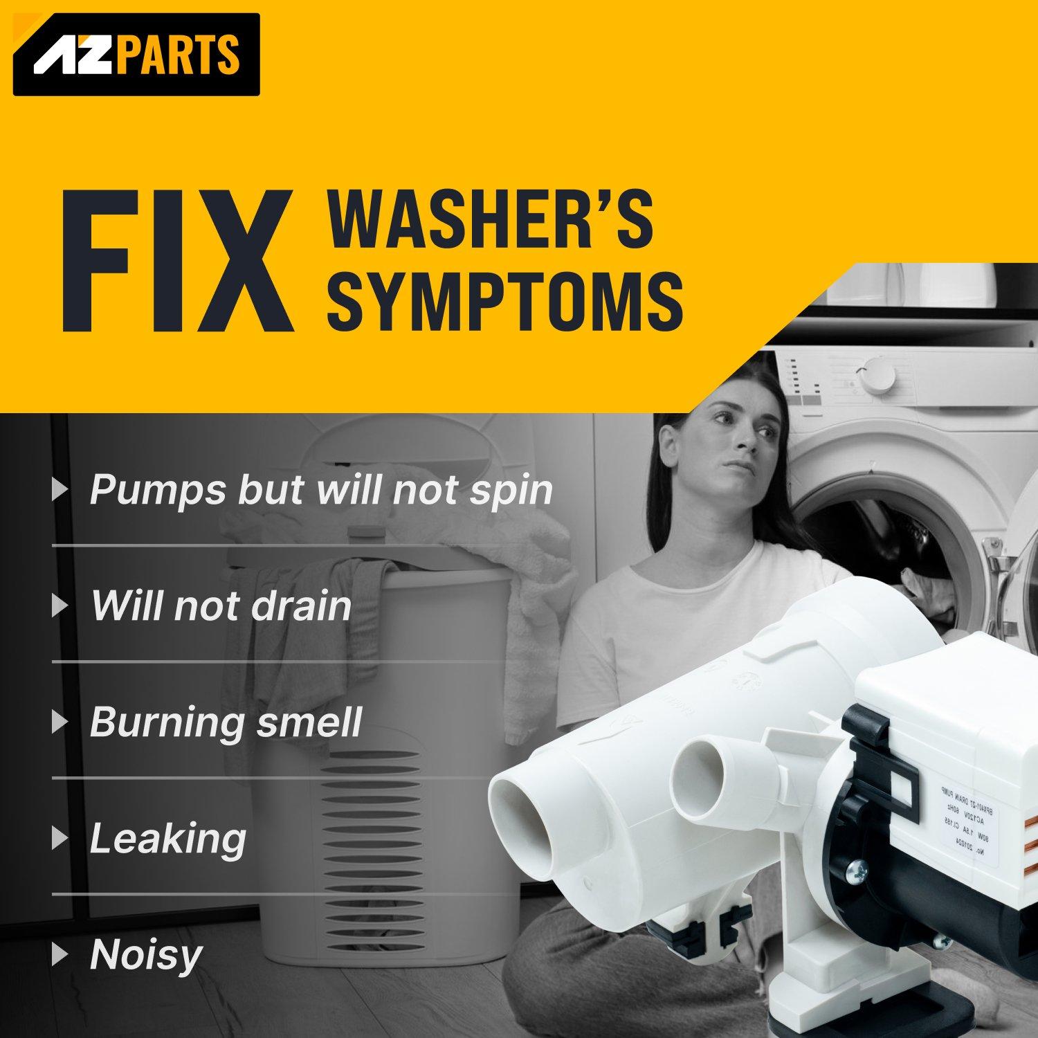 [Lifetime Warranty] WPW10730972 W10130913 Washer Drain Pump Assembly - For Whirlpool 9200 Duet Washer, Kenmore HE2 Plus, Maytag 2000 3000 4000 Series WFW8400TW02 WFW9200SQA10 - Replaces 8540024 W10117829 image 6