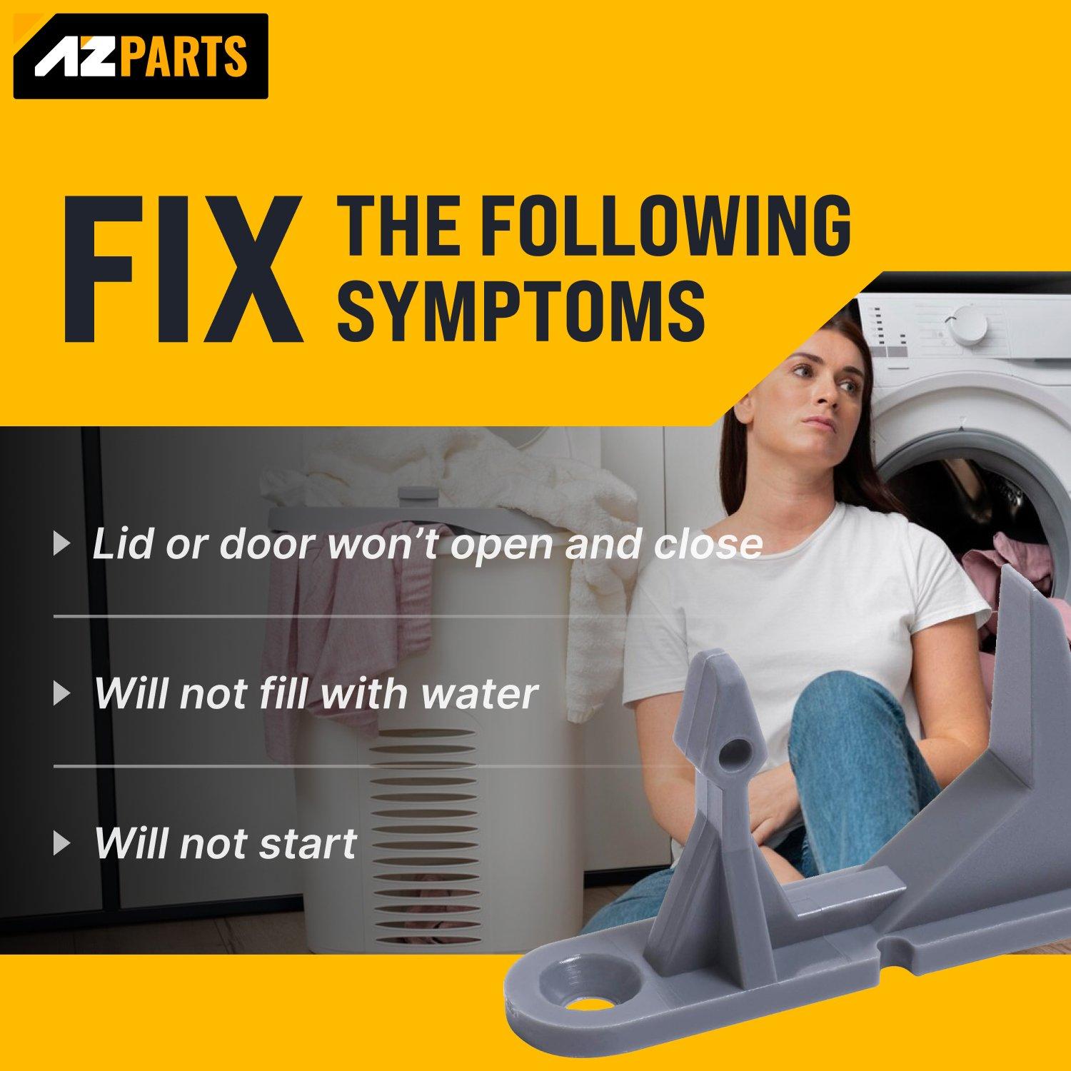 [Lifetime Warranty] 131763302 Washer Door Striker - Compatible with Frigidaire Electrolux Kenmore Washers - Replaces AP4508273 131763340 134456602 134456640 1564512 AH2378364 - Pack of 2 image 1