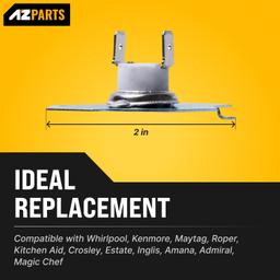 [Lifetime Warranty] 3977393 Dryer Thermal Fuse - Compatible with Whirlpool Maytag Roper Kenmore KitchenAid Clothes Dryers - Replaces AP3094244 3399848 AH334299 279816 thumbnail 1