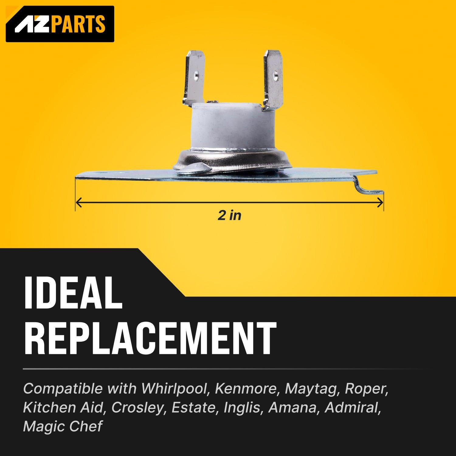 [Lifetime Warranty] 3977393 Dryer Thermal Fuse - Compatible with Whirlpool Maytag Roper Kenmore KitchenAid Clothes Dryers - Replaces AP3094244 3399848 AH334299 279816 image 1