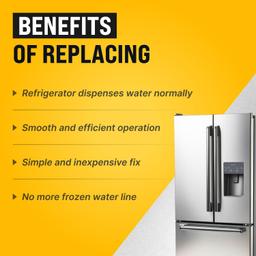 [Lifetime Warranty] WR49X10173 Refrigerator Dispenser Water Tube Heater Kit - Compatible with GE Kenmore Refrigerators - Replaces PS1766223 1381601 AP4318572 thumbnail 3