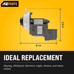 [Lifetime Warranty] W10276397 Washer Drain Pump for Whirlpool Kenmore Maytag Washing Machines - Replaces WPW10276397VP B40-3A 1874334 AP6018417 LP397 PS11751719 thumbnail 5