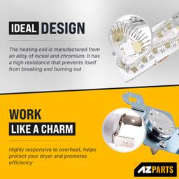 [Lifetime Warranty] 3387747 MEDB835DW4 Dryer Heating Element Kit - For Whirlpool Kenmore Maytag KitchenAid Amana GEW9250PW1 GEW9250PW0 WED5100HW1 WED8300SW2 GEW9200LW1 MED6230HW1 GEQ9800PW1 WED7500GC0 thumbnail 2