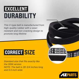 [Lifetime Warranty] 27001006 Washer Drive Belt - Compatible with Amana Maytag Speed Queen Washers - Replaces 38174 WP27001006 40053601 40053606 PS11740577 thumbnail 1