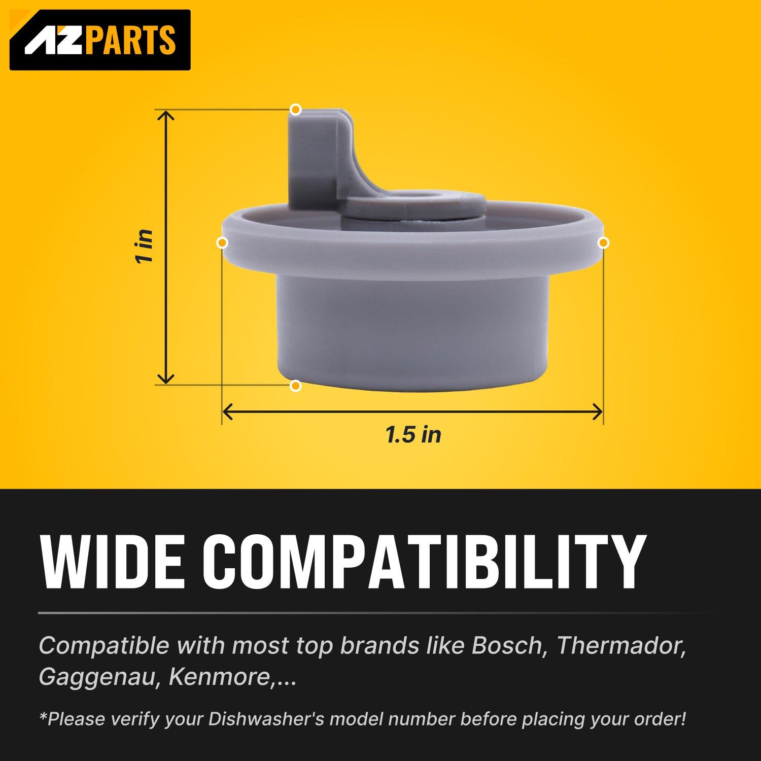 [Lifetime Warranty] 165314 Dishwasher Lower Rack Wheel - Compatible for Bosch & Kenmore Dishwashers - Replaces 420198 423232 AP2802428 PS8697067 00420198 PS3439123 EAP3439123 - Pack of 4 image 3