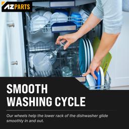 [Lifetime Warranty] 165314 Dishwasher Lower Rack Wheel - Compatible for Bosch & Kenmore Dishwashers - Replaces 420198 423232 AP2802428 PS8697067 00420198 PS3439123 EAP3439123 - Pack of 4 thumbnail 2