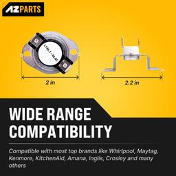 [Lifetime Warranty] 279973 Dryer Thermal Cut-Off Fuse Kit - Compatible with Whirlpool Kenmore Maytag KitchenAid Electric Dryers - Replaces 8318314 3391913 AP3094323 PS334387 279973VP thumbnail 4