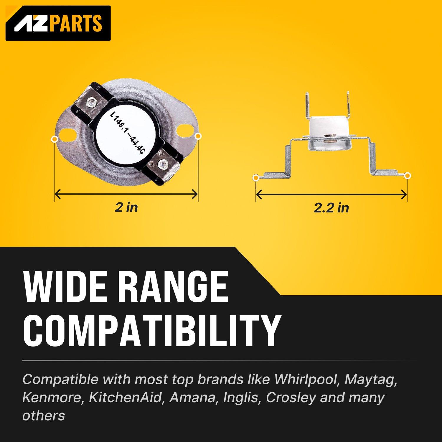 [Lifetime Warranty] 279973 Dryer Thermal Cut-Off Fuse Kit - Compatible with Whirlpool Kenmore Maytag KitchenAid Electric Dryers - Replaces 8318314 3391913 AP3094323 PS334387 279973VP image 4