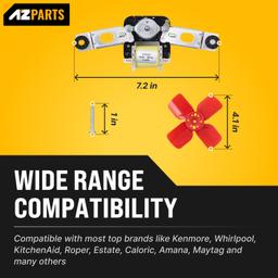 [Lifetime Warranty] 482731 Refrigerator Evaporator Fan Motor Kit - Compatible with Whirlpool Kenmore Refrigerators/Freezers - Replaces 0056801 1100473 PS376645 AP3110929 R0950025 thumbnail 2
