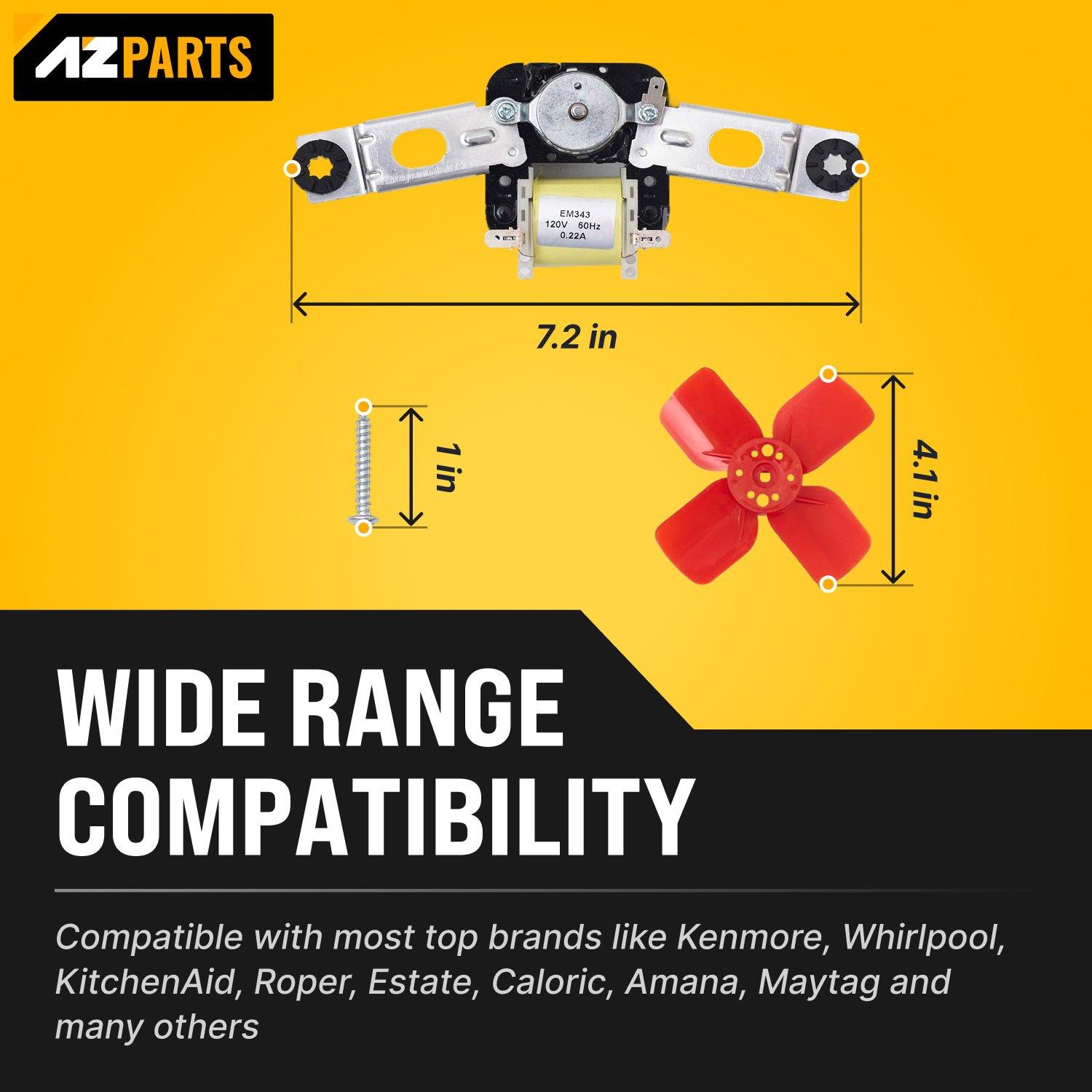 [Lifetime Warranty] 482731 Refrigerator Evaporator Fan Motor Kit - Compatible with Whirlpool Kenmore Refrigerators/Freezers - Replaces 0056801 1100473 PS376645 AP3110929 R0950025 image 2