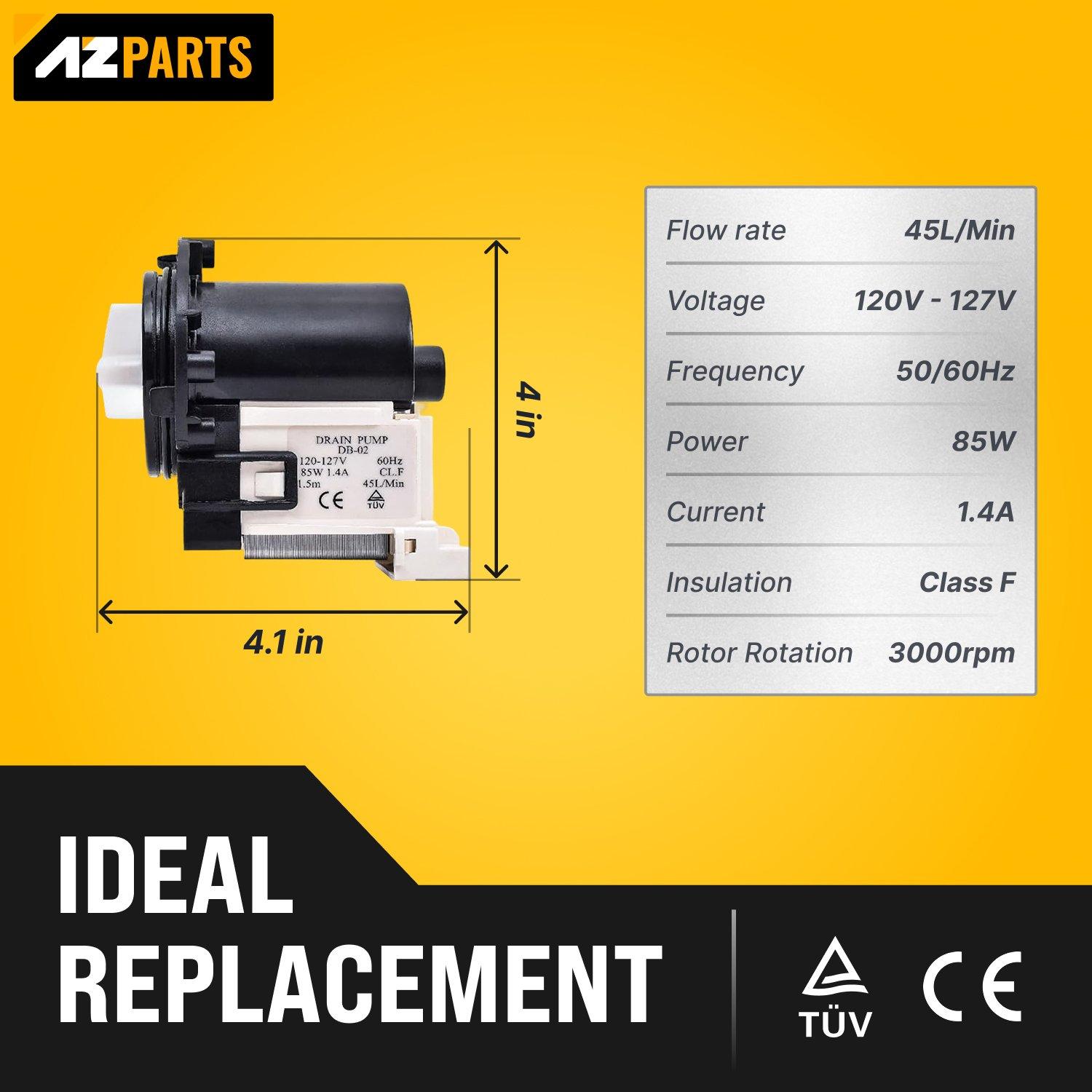 [Lifetime Warranty] 4681EA2001T WM3170CW Washer Drain Pump for Kenmore LG WM3170CW WM2101HW WM2301HR WM0642HW WM3670HVA WM2650HWA WM3270CW WM8100HVA MAH5500BWW WM8000HVA WM2487HRMA WM8000HWA image 6