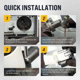 [Lifetime Warranty] 4681EA2001T WM3170CW Washer Drain Pump for Kenmore LG WM3170CW WM2101HW WM2301HR WM0642HW WM3670HVA WM2650HWA WM3270CW WM8100HVA MAH5500BWW WM8000HVA WM2487HRMA WM8000HWA thumbnail 5